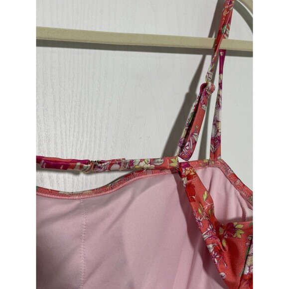 Victoria's Secret One Piece Swim Suit Womens XL Pink Floral Sexy New Tie Waist - Picture 4 of 10